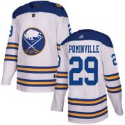 Wholesale Cheap Adidas Sabres #29 Jason Pominville White Authentic 2018 Winter Classic Youth Stitched NHL Jersey