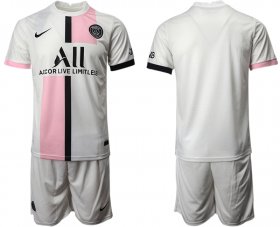 Wholesale Cheap Men 2021-2022 ClubParis Saint-Germainaway white blank Soccer Jersey