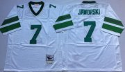 Wholesale Cheap Mitchell And Ness Eagles #7 Ron Jaworski White Throwback Stitched NFL Jersey