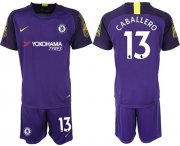 Wholesale Cheap Chelsea #13 Caballero Purple Goalkeeper Soccer Club Jersey