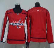 Wholesale Cheap Adidas Capitals Blank Red Home Authentic Women's Stitched NHL Jersey