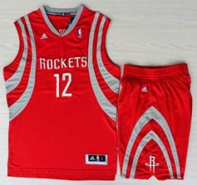 Wholesale Cheap Houston Rockets #12 Dwight Howard Red Revolution 30 Swingman NBA Jerseys Shorts Suit