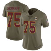 Wholesale Cheap Nike Redskins #75 Brandon Scherff Olive Women's Stitched NFL Limited 2017 Salute to Service Jersey