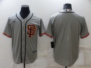 Wholesale Cheap Men's San Francisco Giants Blank Gray Cool Base Stitched Jersey