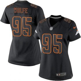 Wholesale Cheap Nike Broncos #95 Derek Wolfe Black Impact Women\'s Stitched NFL Limited Jersey