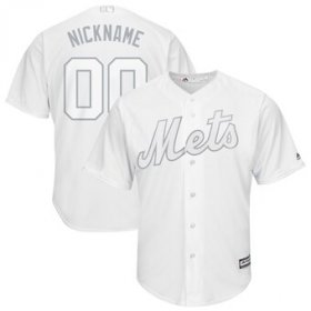 Wholesale Cheap New York Mets Majestic 2019 Players\' Weekend Cool Base Roster Custom Jersey White