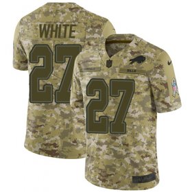 Wholesale Cheap Nike Bills #27 Tre\'Davious White Camo Men\'s Stitched NFL Limited 2018 Salute To Service Jersey