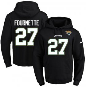 Wholesale Cheap Nike Jaguars #27 Leonard Fournette Black Name & Number Pullover NFL Hoodie