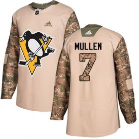 Wholesale Cheap Adidas Penguins #7 Joe Mullen Camo Authentic 2017 Veterans Day Stitched NHL Jersey
