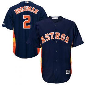 Wholesale Cheap Astros #2 Alex Bregman Navy Blue Cool Base Stitched Youth MLB Jersey