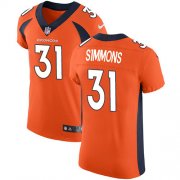 Wholesale Cheap Nike Broncos #31 Justin Simmons Orange Team Color Men's Stitched NFL Vapor Untouchable Elite Jersey
