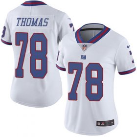Wholesale Cheap Nike Giants #78 Andrew Thomas White Women\'s Stitched NFL Limited Rush Jersey
