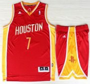Wholesale Cheap Houston Rockets 7 Jeremy Lin Red Throwback Revolution 30 Swingman Jerseys Shorts NBA Suits