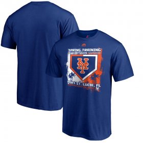 Wholesale Cheap New York Mets Majestic 2019 Spring Training Base On Ball T-Shirt Royal