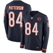 Wholesale Cheap Nike Bears #84 Cordarrelle Patterson Navy Blue Team Color Men's Stitched NFL Limited Therma Long Sleeve Jersey