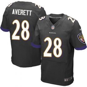 Wholesale Cheap Nike Ravens #28 Anthony Averett Black Alternate Men\'s Stitched NFL New Elite Jersey