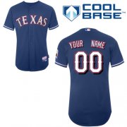 Wholesale Cheap Rangers Customized Authentic Blue Cool Base MLB Jersey (S-3XL)