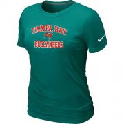 Wholesale Cheap Women's Nike Tampa Bay Buccaneers Heart & Soul NFL T-Shirt Light Green