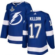 Cheap Adidas Lightning #17 Alex Killorn Blue Home Authentic Youth 2020 Stanley Cup Champions Stitched NHL Jersey