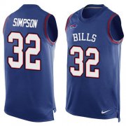 Wholesale Cheap Nike Bills #32 O. J. Simpson Royal Blue Team Color Men's Stitched NFL Limited Tank Top Jersey