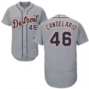 Wholesale Cheap Tigers #46 Jeimer Candelario Grey Flexbase Authentic Collection Stitched MLB Jersey