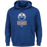 Wholesale Cheap Edmonton Oilers Majestic Critical Victory VIII Fleece Hoodie Blue