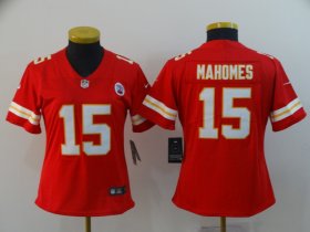 Cheap Women\'s Kansas City Chiefs #15 Patrick Mahomes Red Vapor Untouchable Limited Stitched NFL Jersey