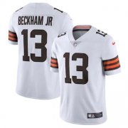 Wholesale Cheap Cleveland Browns #13 Odell Beckham Jr. Men's Nike White 2020 Vapor Limited Jersey