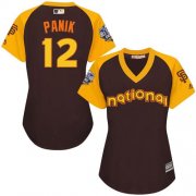 Wholesale Cheap Giants #12 Joe Panik Brown 2016 All-Star National League Women's Stitched MLB Jersey