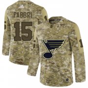 Wholesale Cheap Adidas Blues #15 Robby Fabbri Camo Authentic Stitched NHL Jersey