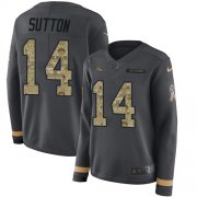 Wholesale Cheap Nike Broncos #14 Courtland Sutton Anthracite Salute to Service Women's Stitched NFL Limited Therma Long Sleeve Jersey