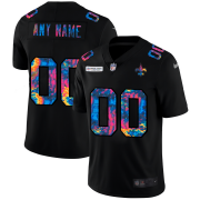 Wholesale Cheap New Orleans Saints Custom Men's Nike Multi-Color Black 2020 NFL Crucial Catch Vapor Untouchable Limited Jersey