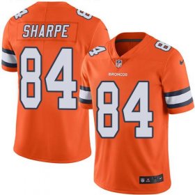 Wholesale Cheap Nike Broncos #84 Shannon Sharpe Orange Men\'s Stitched NFL Limited Rush Jersey