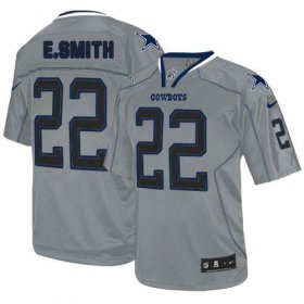 Wholesale Cheap Nike Cowboys #22 Emmitt Smith Lights Out Grey Men\'s Stitched NFL Elite Jersey