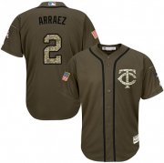 Wholesale Cheap Twins #2 Luis Arraez Green Salute to Service Stitched MLB Jersey