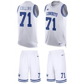 Wholesale Cheap Nike Cowboys #71 La\'el Collins White Men\'s Stitched NFL Limited Tank Top Suit Jersey
