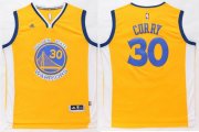Wholesale Cheap Warriors #30 Stephen Curry Gold Stitched NBA Jersey