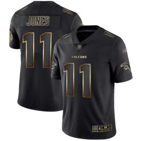 Wholesale Cheap Nike Falcons #11 Julio Jones Black/Gold Men\'s Stitched NFL Vapor Untouchable Limited Jersey