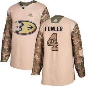 Wholesale Cheap Adidas Ducks #4 Cam Fowler Camo Authentic 2017 Veterans Day Stitched NHL Jersey