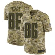 Wholesale Cheap Nike Chargers #86 Hunter Henry Camo Men's Stitched NFL Limited 2018 Salute To Service Jersey