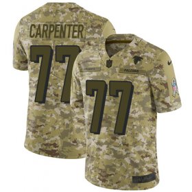 Wholesale Cheap Nike Falcons #77 James Carpenter Camo Men\'s Stitched NFL Limited 2018 Salute To Service Jersey