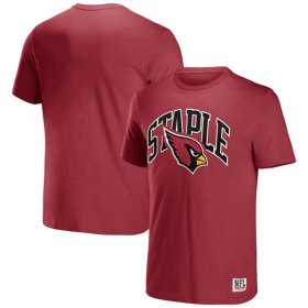 Wholesale Cheap Men\'s Arizona Cardinals x Staple Red Logo Lockup T-Shirt