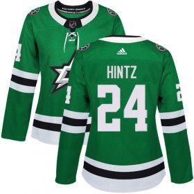 Cheap Adidas Stars #24 Roope Hintz Green Home Authentic Women\'s Stitched NHL Jersey