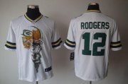 Wholesale Cheap Nike Packers #12 Aaron Rodgers White Men's Stitched NFL Helmet Tri-Blend Limited Jersey