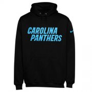 Wholesale Cheap Men's Carolina Panthers Nike Black KO Wordmark Performance Hoodie