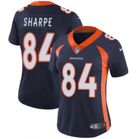 Wholesale Cheap Nike Broncos #84 Shannon Sharpe Blue Alternate Women\'s Stitched NFL Vapor Untouchable Limited Jersey