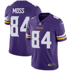 Wholesale Cheap Nike Vikings #84 Randy Moss Purple Team Color Men\'s Stitched NFL Vapor Untouchable Limited Jersey