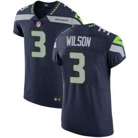 Wholesale Cheap Nike Seahawks #3 Russell Wilson Steel Blue Team Color Men\'s Stitched NFL Vapor Untouchable Elite Jersey
