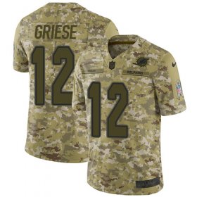 Wholesale Cheap Nike Dolphins #12 Bob Griese Camo Men\'s Stitched NFL Limited 2018 Salute To Service Jersey