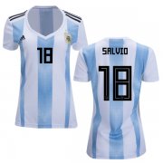 Wholesale Cheap Women's Argentina #18 Salvio Home Soccer Country Jersey
